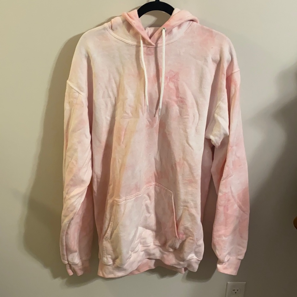 Pink tie dye pacsun hoodie